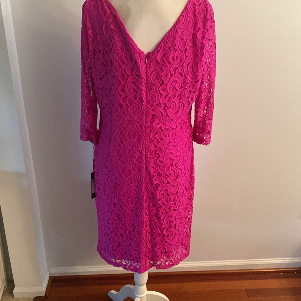 Ivanka Trump NWT Fushia lace size 16 dress - Picture 5 of 11